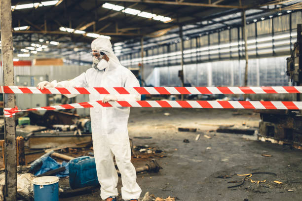 Professional Biohazard Cleanup technician working in Timnath, CO